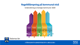 Regeltillämpning På Kommunal Nivå Undersökning Av Sveriges Kommuner 2020