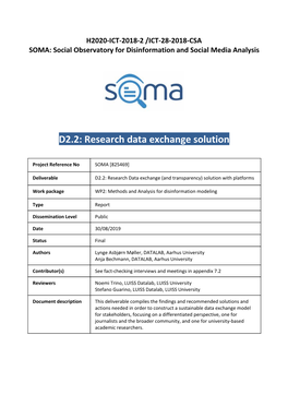 D2.2: Research Data Exchange Solution