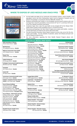 Where to Dispose of Used Needles and Crack Pipes