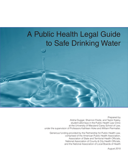A Public Health Legal Guide to Safe Drinking Water