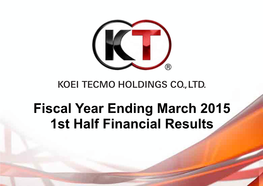 Operating Profit by Business Segment (FY2014 1St Half)