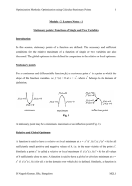 Lecture Notes – 1