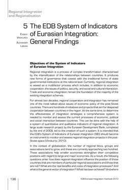 The EDB System of Indicators of Eurasian Integration: General