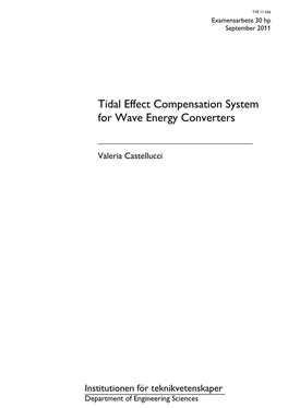 Tidal Effect Compensation System for Wave Energy Converters