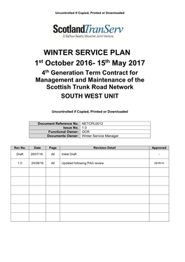 Winter Service Plan 2016-17 V