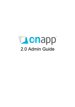 Onapp Admin Guide