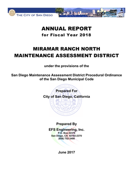 ANNUAL REPORT for Fiscal Year 2018