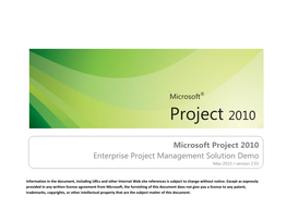 Microsoft Project 2010