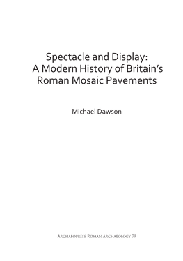 A Modern History of Britain's Roman Mosaic Pavements