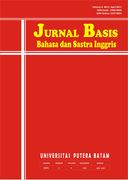 FIGURATIVE LANGUAGE ANALYSIS in the POEM of CHAIRIL ANWAR Nurma Dhona Handayani, Putera Batam University Nurmadhona@Gmail.Com (21-32)