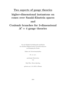 Higher-Dimensional Instantons on Cones Over Sasaki-Einstein Spaces and Coulomb Branches for 3-Dimensional N = 4 Gauge Theories