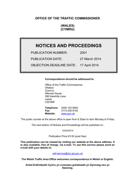 Notices and Proceedings