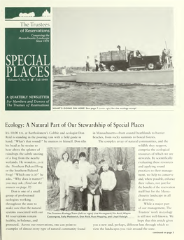 Special Places : a Newsletter of the Trustees of Reservations