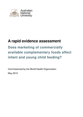 A Rapid Evidence Assessment: Does Marketing of Commercially Available