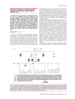 Retrospective Diagnosis of X-Linked Hyper-Igm Syndrome in a Family With