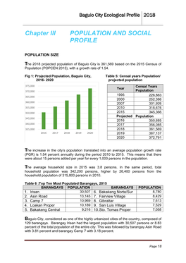 Chapter III POPULATION and SOCIAL PROFILE