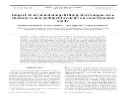 Impact of Accumulating Drifting Macroalgae on a Shallow-Water Sediment System: an Experimental Study