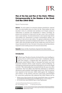 Military Entrepreneurship in the Shadow of the Greek Civil War (1946–1949)