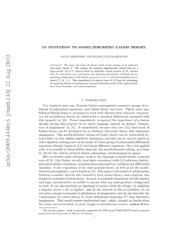 An Invitation to Model-Theoretic Galois Theory