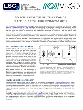 Searching for the Neutron Star Or Black Hole Resulting from Gw170817