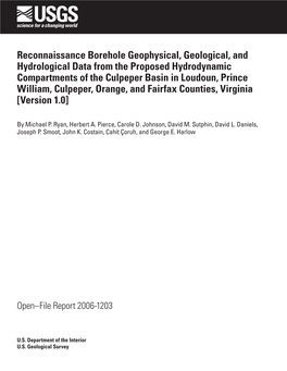 Reconnaissance Borehole Geophysical, Geological, And