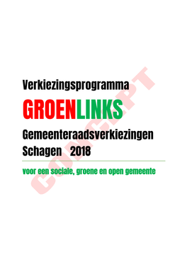 Verkiezingsprogramma Gemeenteraadsverkiezingen