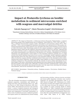 Impact of Pestarella Tyrrhena on Benthic Metabolism in Sediment Microcosms Enriched with Seagrass and Macroalgal Detritus