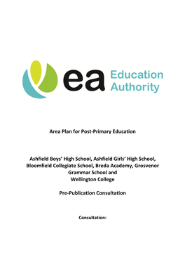 Area Plan for Post-Primary Education