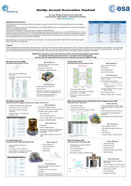 Metop Second Generation Payload