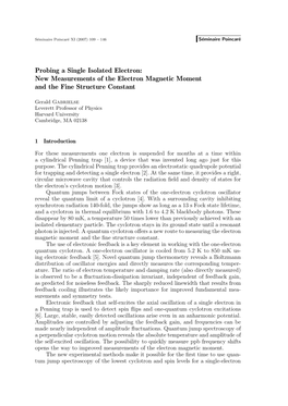 New Measurements of the Electron Magnetic Moment and the Fine Structure Constant