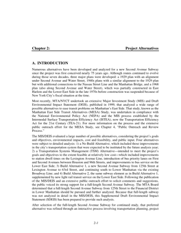 Chapter 2: Project Alternatives A. INTRODUCTION