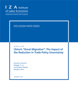 “Great Migration”: the Impact of the Reduction in Trade Policy Uncertainty