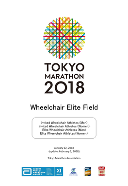 TOKYO MARATHON 2018 Wheelchair Elite Field
