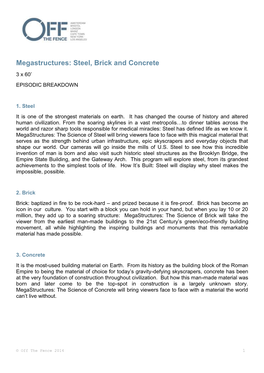 Megastructures: Steel, Brick and Concrete