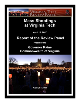 Report of the Virginia Tech Review Panel