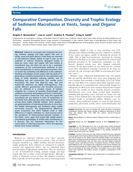 Comparative Composition, Diversity and Trophic Ecology of Sediment Macrofauna at Vents, Seeps and Organic Falls