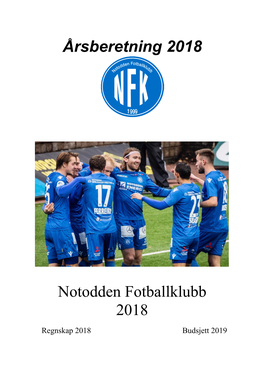 Årsberetning 2018 Notodden Fotballklubb 2018