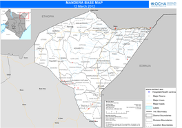 MANDERA BASE MAP U" 12 March 2012 (! Malka Mari U" Sudan U" Ethiopia ETHIOPIA Eastern MALKAMARI U" Rift Valley HULLOW U" Uganda Somalia U" Western N