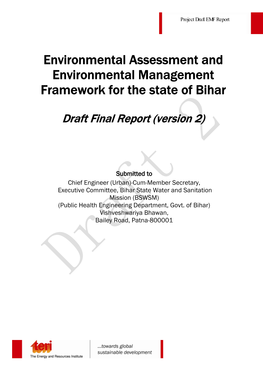 Environmental Assessment and Environmental Management Framework for the State of Bihar