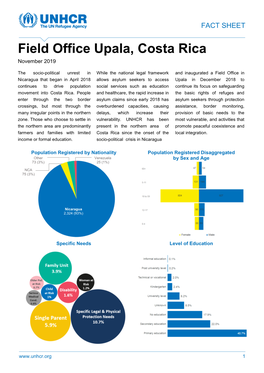 UNHCR Costa Rica Upala Fact Sheet