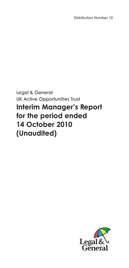 Interim Manager's Report for the Period Ended 14 October 2010