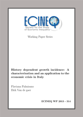 A Characterisation and an Application to the Economic Crisis in Italy