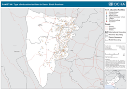 PAKISTAN: Type of Education Facilities in Dadu- Sindh Province