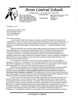 Avon Advocacy Letter To
