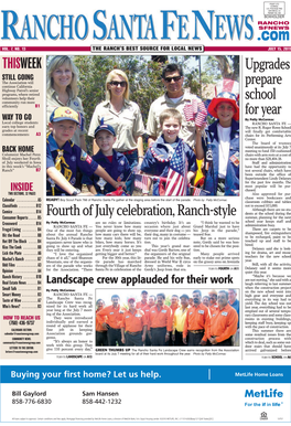 Upgrades Prepare School for Year Fourth of July Celebration, Ranch