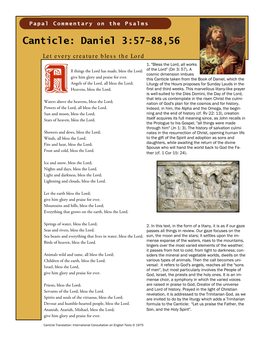 Canticle: Daniel 3:57-88,56