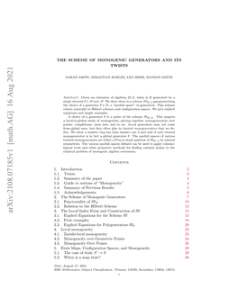 The Scheme of Monogenic Generators and Its Twists