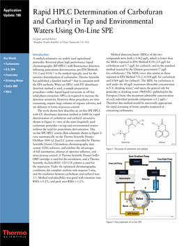 Rapid HPLC Determination of Carbofuran and Carbaryl in Tap and Environmental Waters Using On-Line SPE