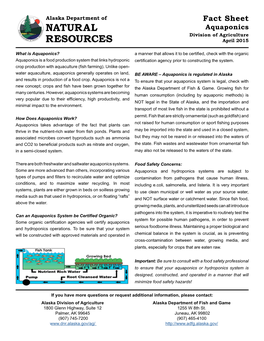 Aquaponics Division of Agriculture RESOURCES April 2015