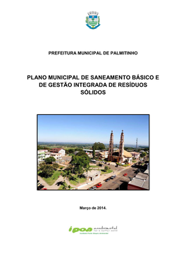 Plano Municipal De Saneamento Básico E De Gestão Integrada De Resíduos Sólidos